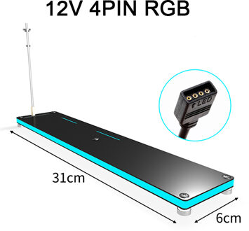 Grafische Kaart Verticale Verticale Verticale Conversie Beugel Rgb Led Steering Display Grafische Kaart Ondersteuning Pcie Verlengkabel zwart 12V 4pin RGB