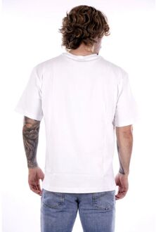 Grafische Print Crew Neck T-shirt Wit