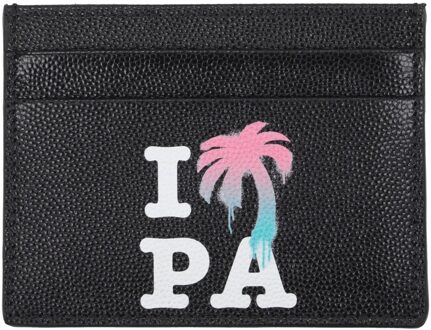 Grafische Print Kaartenhouder Zwart