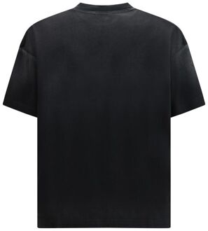 Grafische Print Relaxed Fit T-shirt Zwart