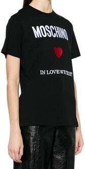 Grafische Print T-shirt Zwart