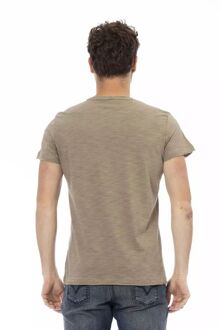 Grafische T-shirt Casual Stijl Salie Groen - XL