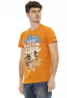 Grafische T-shirt Grand Canyon Black Stone Lodge Model - maat M Oranje