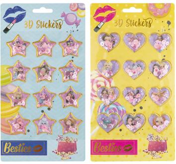 Grafix 3D glitter stickers pak a 12 verschillende