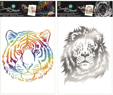 Grafix A4 Scratch in stencils 2 vel