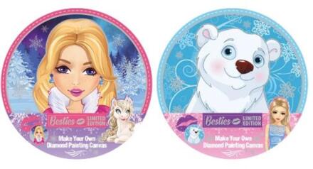 Grafix Besties Diamond painting op canvas Ø30cm verschillende
