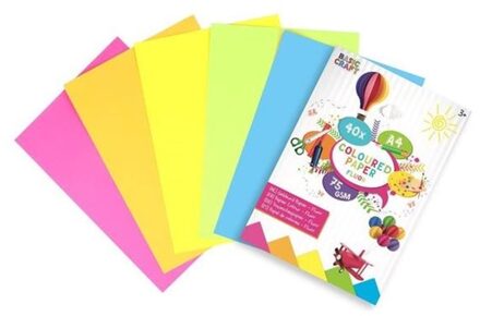 Grafix Creative Craft Group Gekleurd Papier A4, 40 vellen Multikleur