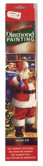 Grafix Diamond painting kerstman 30x40cm multi