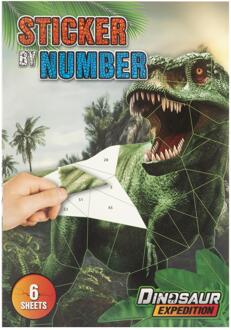 Grafix Dino stickeren op nummer A4