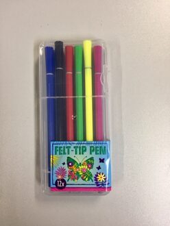 Grafix Highlighter/fineliner 12 in etui verschillende