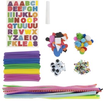 Grafix Knutselpakket voor kinderen | Mega veel knutselartikelen | knutseletui | Knutselen voor kinderen
