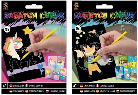 Grafix Kras kaartjes 5 stuks 10x15cm