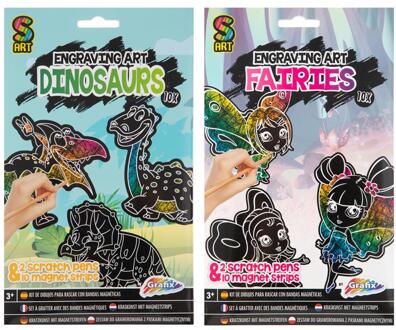 Grafix Kraskunst 10 vel Fee/Dino 25x15cm