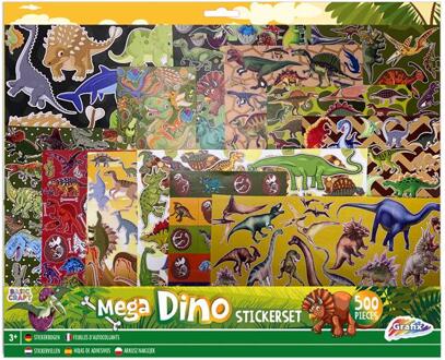 Grafix Mega Stickerset Dino 500-delig 30x35cm