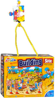 Grafix Mijn eerste bouwplaats puzzel, 45 stukjes