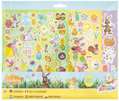 Grafix Pasen Stickerset, 4 pagina's
