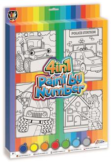 Grafix Schilderen op nummer 4-in-1 jongens