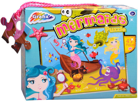 Grafix Zeemeermin puzzel, 45 stukjes