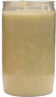 Grafkaars/gedenklicht - wit - 7 x 15 cm - 9 dagen brandtijd