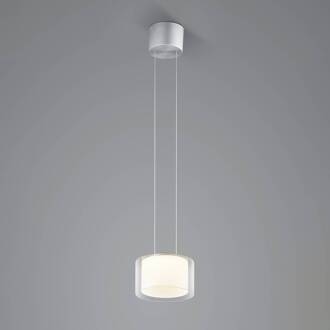 Grand Clear LED hanglamp, 1-lamp, Ø 20 cm aluminium geëloxeerd, helder, opaalwit
