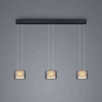 Grand Groove LED hanglamp, 3-lamps zwart/rook