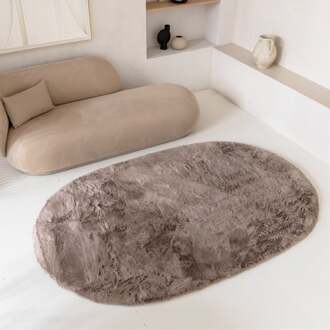 Grandstone Vloerkleed - Ovaal Tapijt - 150 x 230 cm - Taupe