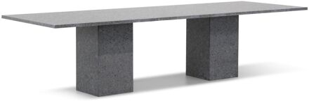Graniet dining tuintafel 300 x 100 cm Grijs-antraciet
