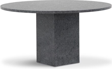 Graniet dining tuintafel rond 140 cm Grijs-antraciet