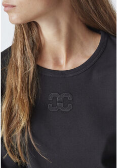 Grannycc embroideryt ls tee black Zwart - M