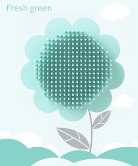 Grapefruit Smaak Baby Siliconen Shampoo Borstel Schoon Hoofd Exfoliërende Douche Bad Carebaby Spons Bad groen