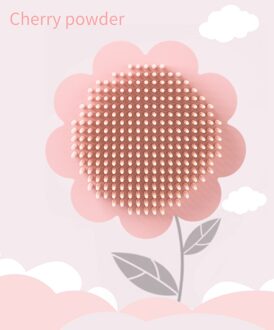 Grapefruit Smaak Baby Siliconen Shampoo Borstel Schoon Hoofd Exfoliërende Douche Bad Carebaby Spons Bad Roze