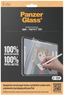 GraphicPaper Ultra-Wide Fit Screenprotector voor de Apple iPad Pro 11 (2025) M5 / (2024) M4 Transparant