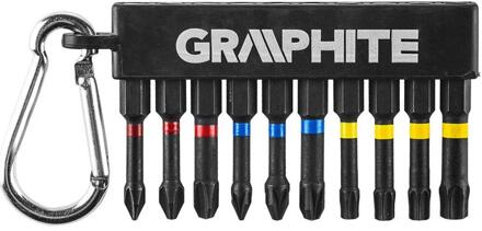 Graphite Bitset 10-delig lang in houder met haak - 6480220