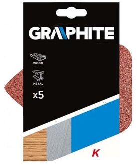Graphite Schuurpapier Multi/delta K180 100x140mm (5 St.)
