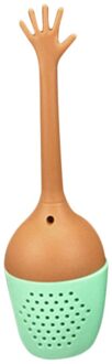 Grappig Hand Gebaar Vorm Thee-ei Siliconen Theezeefje Losse Blad Herbal Spice Houder Thee Brouwen Gereedschap Keuken Accessoires