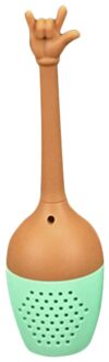 Grappig Hand Gebaren Thee-ei Zwarte Thee Zeef Fda Siliconen Loose Leaf Herbal Spice Houder Thee Brouwen Gereedschap