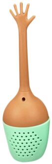 Grappig Hand Gebaren Thee-ei Zwarte Thee Zeef Fda Siliconen Loose Leaf Herbal Spice Houder Thee Brouwen Gereedschap