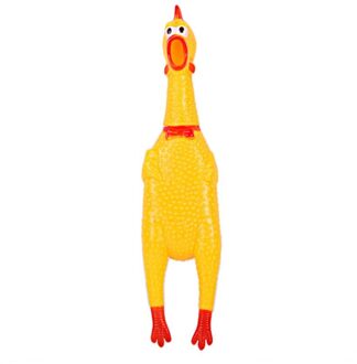 Grappig Huisdier Speelgoed Gekrijs Haan Screaming Rubber Kip Snerpend Geel Cock Aantrekkelijke Hond Kat Puppy Sound Speelgoed