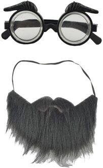 Grappig Kostuum Halloween Grote Baard Bril Vermomming Wenkbrauwen En Snor Bril Party Props