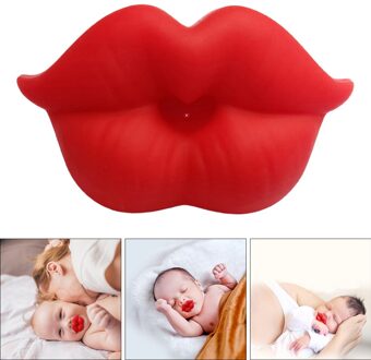 Grappig Lippen Baby Fopspenen Soft Silicone Baby Fopspeen Voor Peuter Pasgeboren Te Reinigen rood