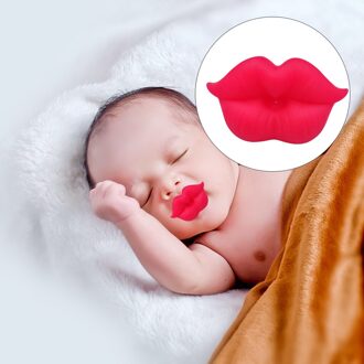 Grappig Lippen Baby Fopspenen Soft Silicone Baby Fopspeen Voor Peuter Pasgeboren Te Reinigen Vigor rood