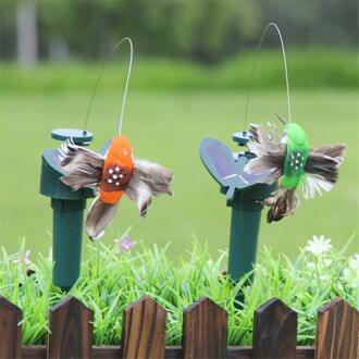Grappig Solar Speelgoed Flying Fladderende Hummingbird Flying Aangedreven Vogels Willekeurige Kleur Voor Tuin Decoratie Verkoop Speelgoed