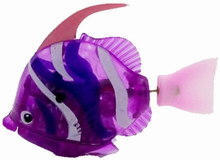 Grappig Zwemmen Elektronische Vis Activated Batterij Aangedreven Bad Speelgoed Vis Robotic Pet Voor Vissen Tank Decorating Huisdieren Vissen paars