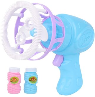 Grappige Automatische Bubble Blower Fan Elektrische Bubble Machine Outdoor Kinderen Speelgoed Game Funny Brinquedos Juguetes Игрушки Антистресс Blauw