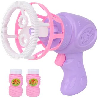 Grappige Automatische Bubble Blower Fan Elektrische Bubble Machine Outdoor Kinderen Speelgoed Game Funny Brinquedos Juguetes Игрушки Антистресс Paars