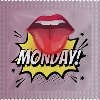 Grappige Condooms Met De 7 Dagen Van De Week Week days (GB) Transparant - 53 (omtrek 11-11,5 cm)