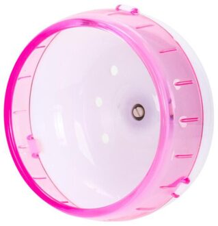 Grappige Hamster Wiel Speelgoed Stille Runner Spinner Oefening Loopwiel Kleine Huisdieren Plastic Silent Roller Oefening Wiel Kooi roze
