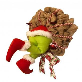 Grappige Kerst Decoraties Dief Jute Stealer Home Voordeur Krans Hoepel Xmas Decor