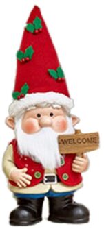 Grappige Kerst Gnomes Peep Yard Teken Met Stakes Outdoor Decoraties Voor Tuin U90A Rood