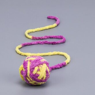 Grappige Lange Staart Fuzzy Katten Wol Bal Speelgoed Kleurrijke Touw Bal Huisdier Kat Speelgoed Teaser C